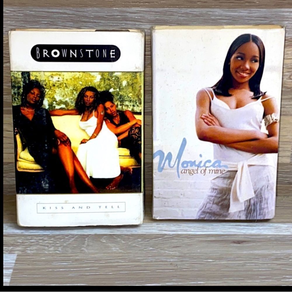 Vintage RB music 90s hits music cassette tape Monica and Brownstone singles euc